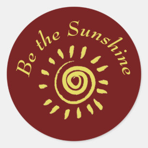 Sun be the Sunshine Inspirerend Quote Ronde Sticker