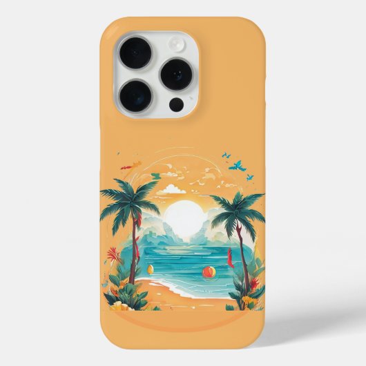 Sun Beach palmboom Case-Mate iPhone Case (Achterkant)
