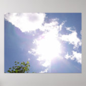 Sun Beam en Clouds Poster (Voorkant)