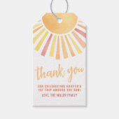 Sun bedankt cadeaulabel (Voorkant)