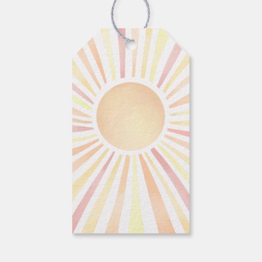 Sun bedankt cadeaulabel (Achterkant)