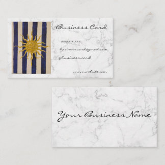 Sun & Blue Striped BusinessCard Granite Background Visitekaartje