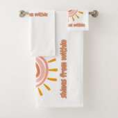 Sun Boho Art: "Shine from within" quote for self-e (En situation)