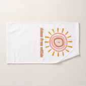 Sun Boho Art: "Shine from within" quote for self-e (Serviette à main)