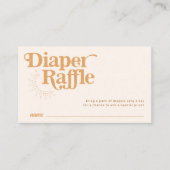 Sun Boho Luier Raffle Ticket Baby shower Informatiekaartje (Voorkant)