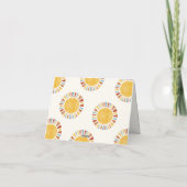 Sun Boho Retro bedankkaart (Achterkant)