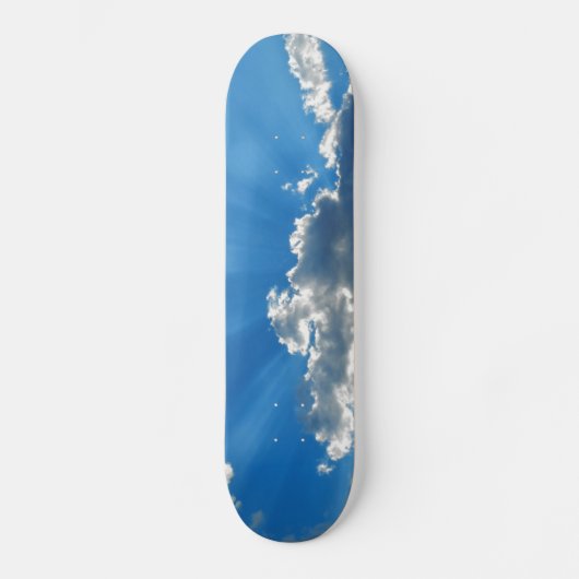 Sun Breaking Through Clouds Skateboard (Voorkant)