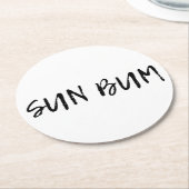Sun Bum Ronde Kartonnen Onderzetter (Gebogen)