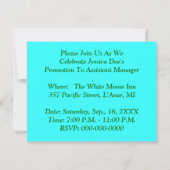 SUN-BURSTS ET INVITATIONS TURQUOISE DE L'ÂGE SPATI (Dos)