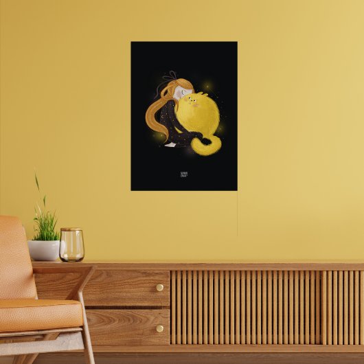 SUN CAT van Alexandra Dikaia Poster (Woonkamer 2)