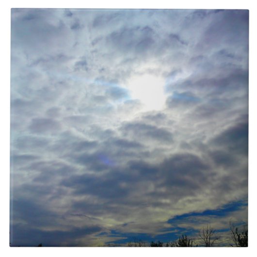 Sun Clouds Tile Tegeltje (Voorkant)