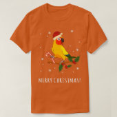 Sun Conure Merry Kerstmis T-shirt (Design voorkant)
