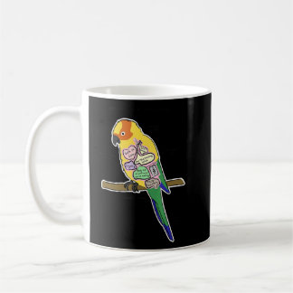 Sun Conure parrot-anatomie van een Sun Conure Koffiemok
