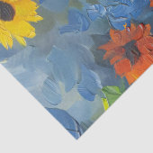 Sun Conure Parrot Olieverfschilderij Bloemen Decou Tissuepapier (Detail)