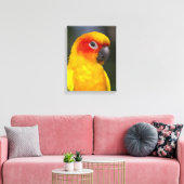 Sun Conure Parrot verpakt Canvas Afdruk (Insitu (Woonkamer))