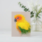 Sun Conure Portrait 001 Briefkaart (Staand voorkant)