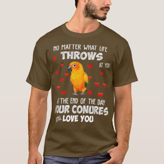 Sun Conure Shirt je conure parrot nog steeds (Voorkant)