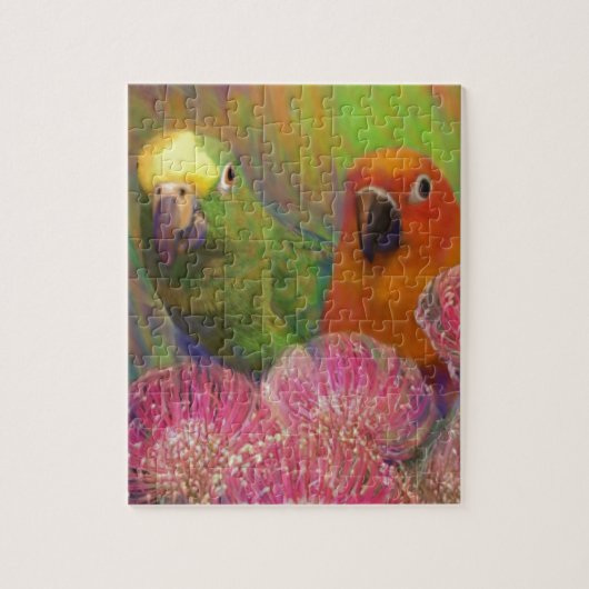 Sun Conures Parrots Legpuzzel (Verticaal)