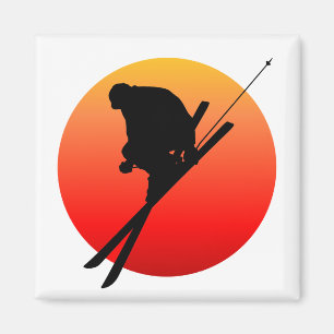 Sun cool skiing magneet
