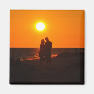 Sun Couple Silhouette Love Sanibel Sunset Magnet Magneet