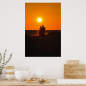 Sun Couple Silhouette Love Sanibel Sunset Poster (Cuisine)