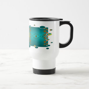 Sun dans la tasse de café de motif de couverture