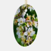 Sun-Dapped Spring Hawthorn Keramisch Ornament (Rechts)