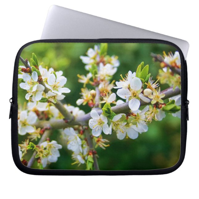 Sun-Dapped Spring Hawthorn Laptop Sleeve (Voorkant)