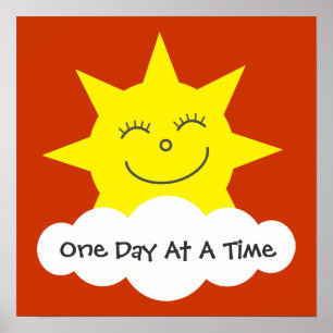 Sun de sourire une affiche de récupération de jour