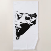 Sun Deck Bulldog Bold Strandlaken (Voorkant)