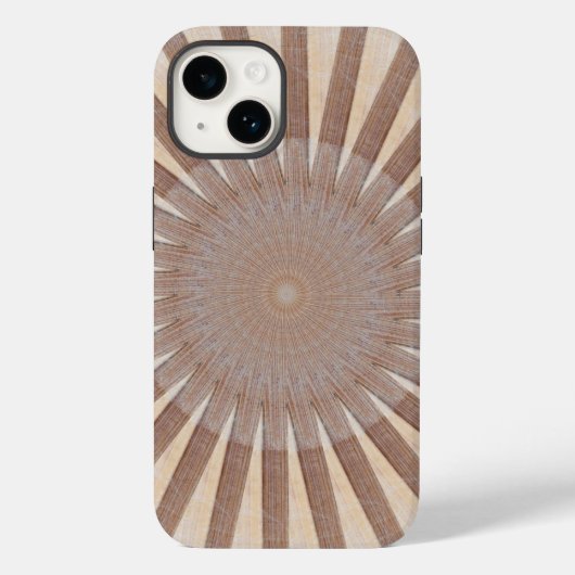 Sun Deck - Striped Wooden Sunburst Case-Mate iPhone Case (Achterkant)