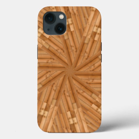 Sun Deck - Wooden Sunburst Mosaic Case-Mate iPhone Case (Achterkant)