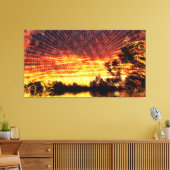 Sun Decor Sunset Fantasy Art Wrapped Canvas Afdruk (Insitu (Woonkamer))