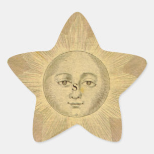 Sun Detail van Antiek Bowles Map, ongeveer 1780 Ster Sticker