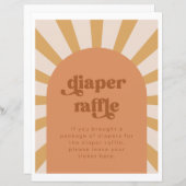 Sun Diaper Raffle Sign | Gold Sun Baby shower (Voorkant / Achterkant)