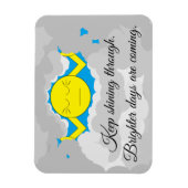 Sun die door Storm wolken duwt Magneet (Verticaal)