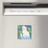 Sun Dieu Chat Carré Magnet Moussart (In Situ (Lave-vaisselle))