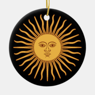 Sun Double Sided Ornament Round