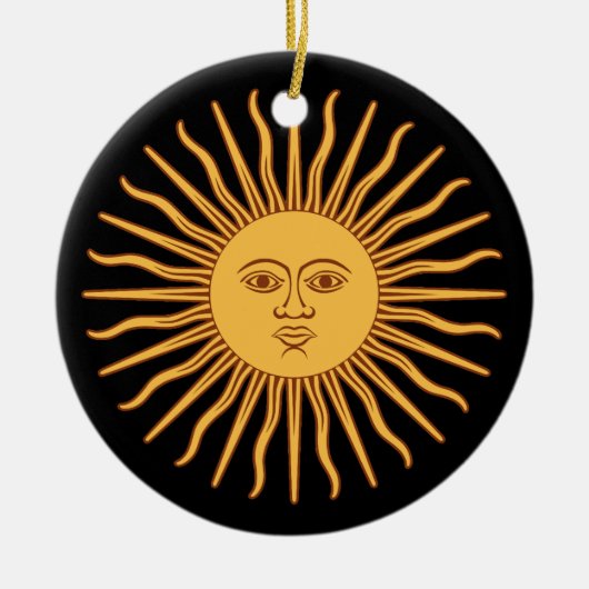 Sun Double Sided Ornament Round (Voorkant)