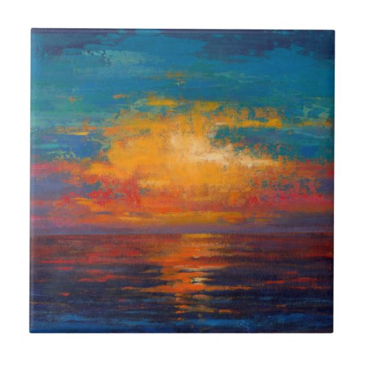 Sun Down II Tegeltje (Voorkant)