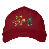 Sun Dragon Surf Geborduurde Pet (Voorkant)