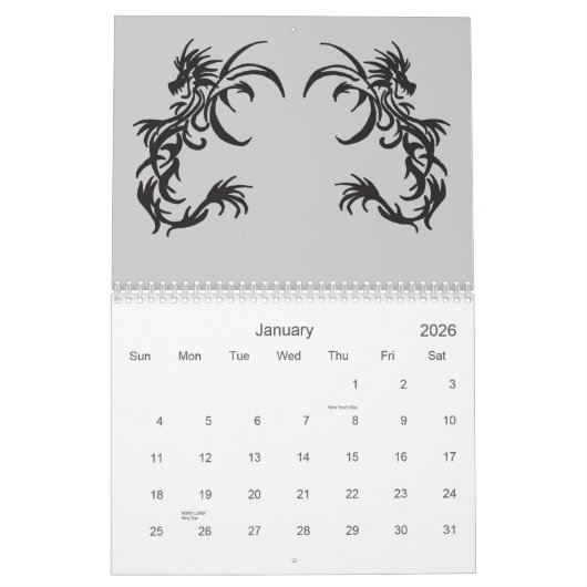 Sun Dragons Kalender (Jan 2026)