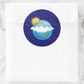 Sun & Earth - Ronde Sticker (Tas)
