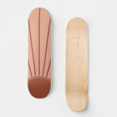 Sun Earth Tones Sunrise Brown Rust Retro Sunshine Skateboard (Voorkant)