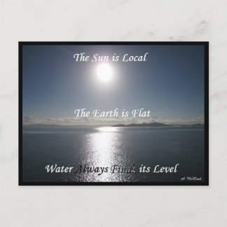 Sun Earth Water Briefkaart - FLat Earth Meme