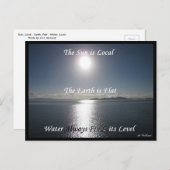 Sun Earth Water Briefkaart - FLat Earth Meme (Voorkant / Achterkant)