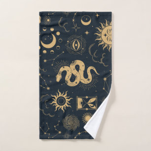 Sun en Moon-Astronomy Witch Handdoek