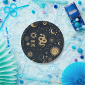 Sun en Moon-Astronomy Witch Papieren Bordje (Feest)