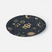 Sun en Moon-Astronomy Witch Papieren Bordje (Gekanteld)