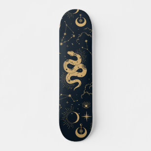 Sun en Moon-Astronomy Witch Skateboard